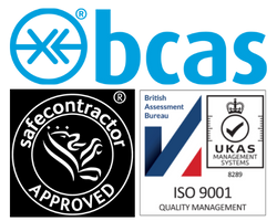 accreditations AS Pneumatics BCAS member Safe Contractor ISO9001